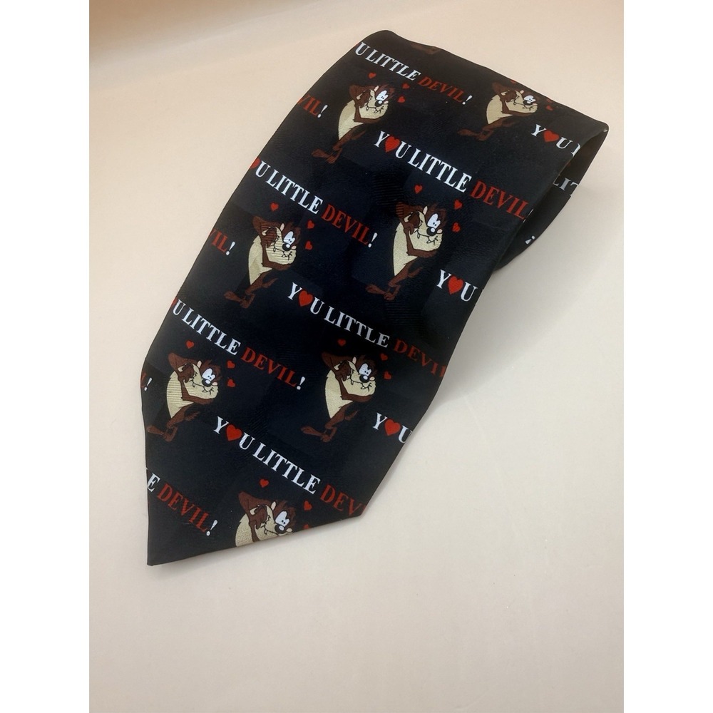 Looney Tunes Taz Tasmanian Devil Necktie You Little Devil Novelty Tie Black‎